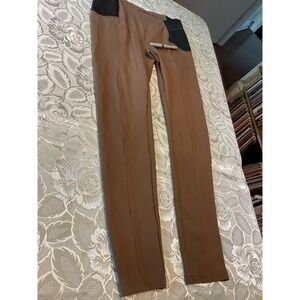 WDG Leggings Women 8 Brown Good Equestrian Seamed Stretch Pull On Pants